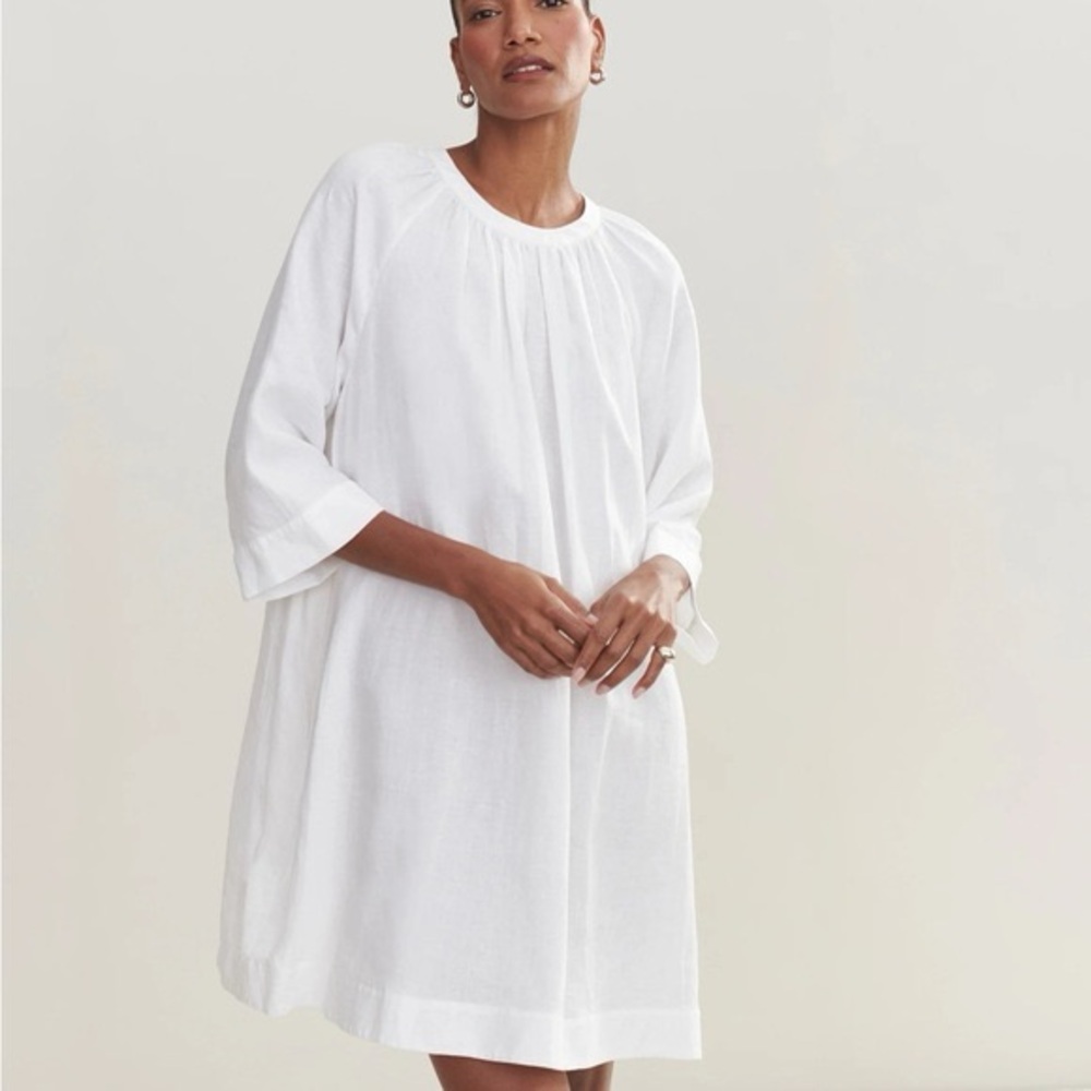 Jenni Kayne Linen August Dress White